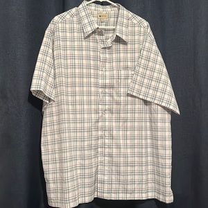 Haggar Mens Plaid Collard Shirt